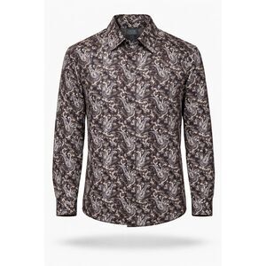 JOSEPH ABBOUD XL Men's Shirt Paisley Long Sleeve Modern Fit